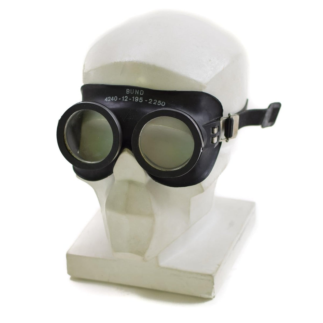 Lunettes de protection authentiques de l'armée allemande BW noir Auer masque facial surplus NEUF