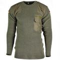 Véritable pull de l'armée allemande Commando Jumper Vert Olive Pull Laine NEUF