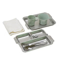 Véritable ensemble complet d'ustensiles de cuisine militaires allemands couverts tasses assiettes camping NEUF