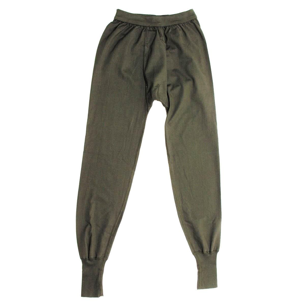 Véritable sous-vêtement thermique militaire allemand pantalon d'hiver en coton olive surplus NEUF