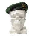 Véritable béret vert de la police allemande en laine avec insigne de cocarde en métal NEUF