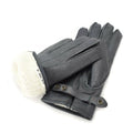 Gants de patrouille en cuir véritable de la police allemande, doublés de laine grise, 100 % chauds pour l'hiver, NEUF