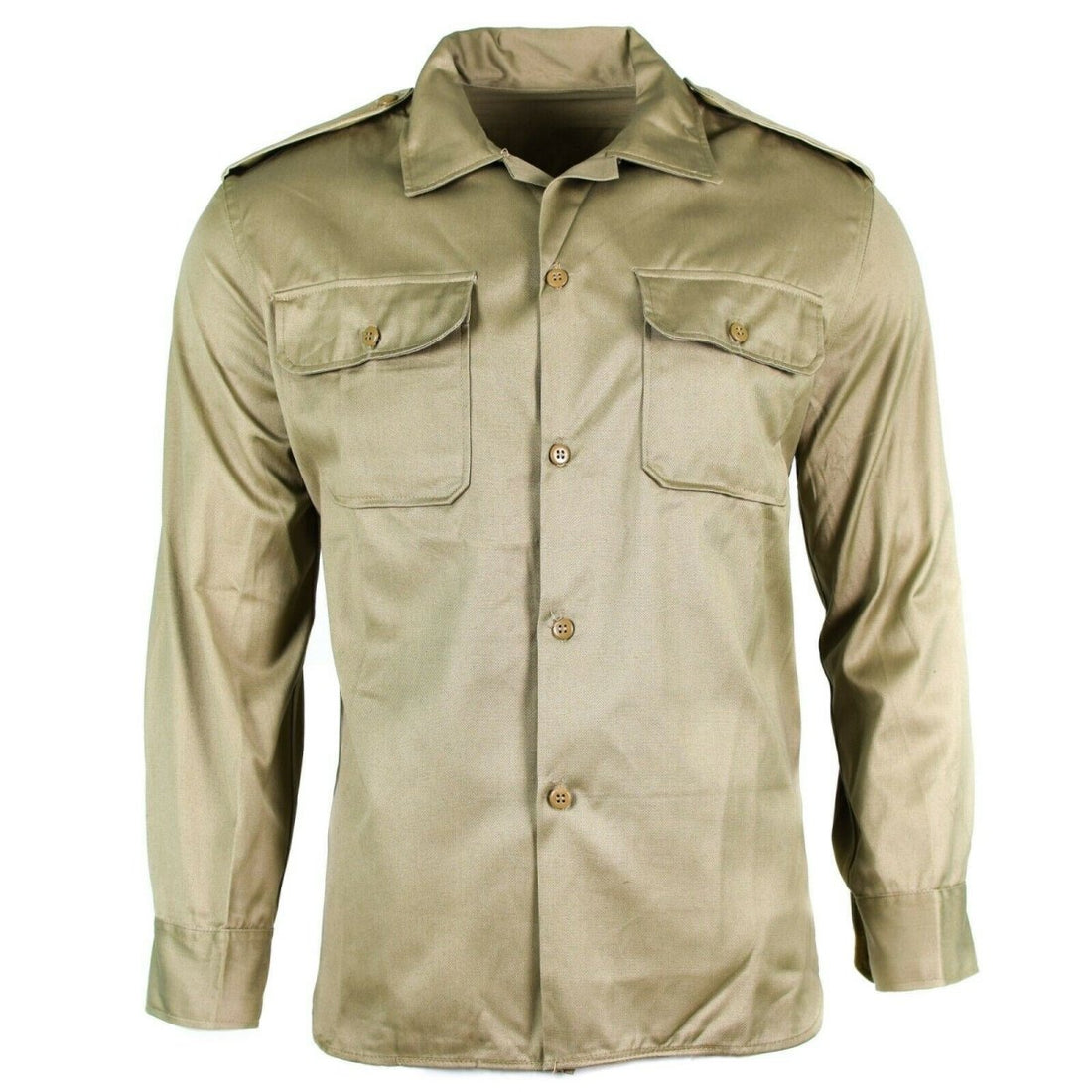 Véritable chemise de l'armée grecque fatigue dead stock chino kaki veste militaire NEUF