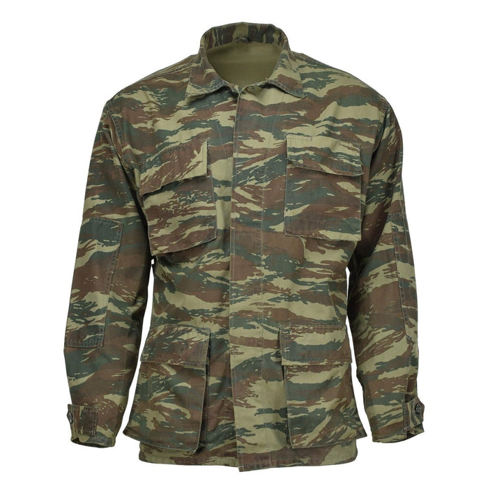 Véritable veste militaire grecque combat tactique de terrain durable camouflage lézard foncé - GoMilitar