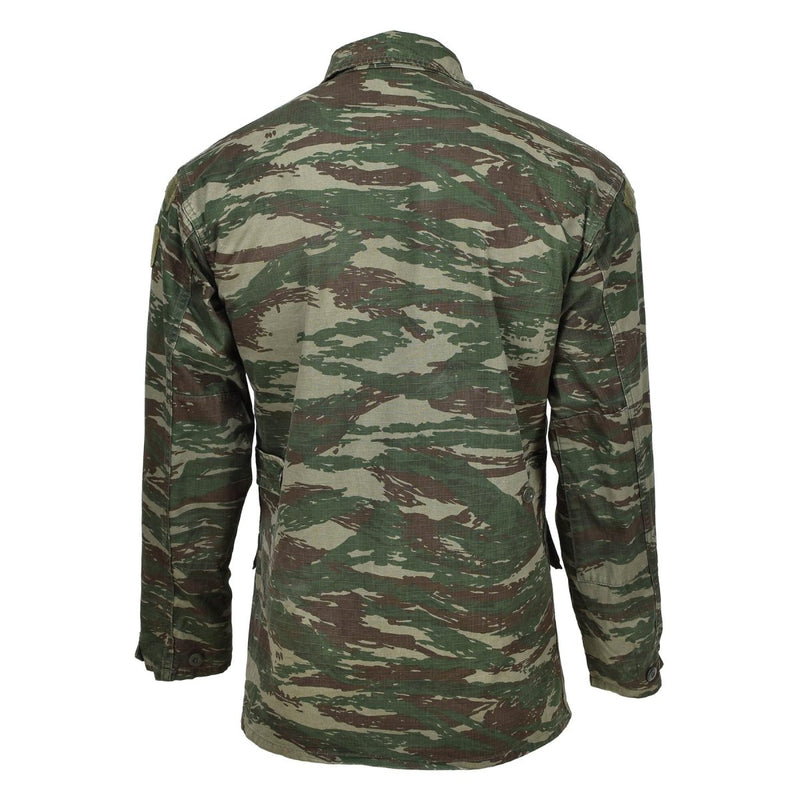 Véritable veste militaire grecque camouflage lézard ripstop durable combat tactique sur le terrain