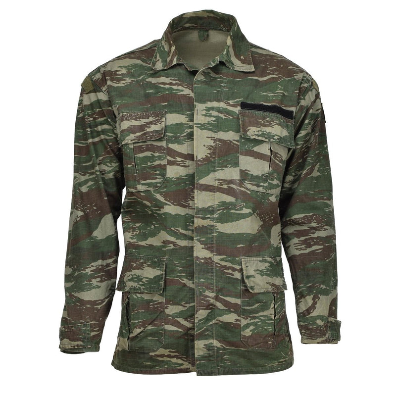 Véritable veste militaire grecque camouflage lézard ripstop durable combat tactique sur le terrain