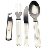 Véritable ensemble de couverts de l'armée hongroise 4 pièces Ustensiles de cuisine couverts militaires NEUF