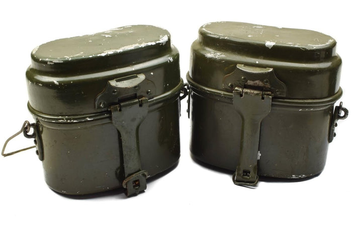 Véritable trousse de mess de l'armée hongroise. Pot melon militaire en aluminium, ensemble de 2 pièces - GoMilitar