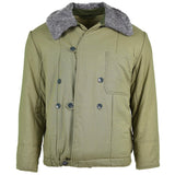 Véritable veste matelassée de l'armée hongroise M65 col en fourrure Parka chaude d'hiver NEUF