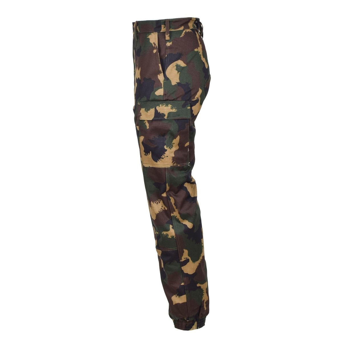 Pantalon de troupes de campagne authentique de l'armée hongroise M1990 camouflage boisé renforcé NEUF