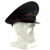 Véritable casquette à visière de l'armée italienne Casquette de police militaire à visière noire NEUF