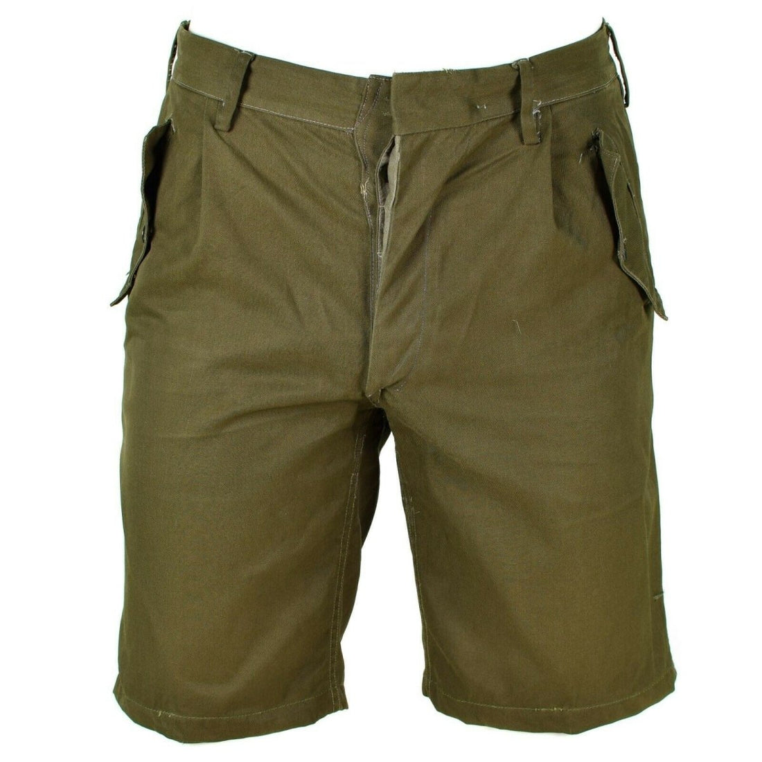 Véritable short de l'armée italienne Kaki Chino Bermuda de campagne militaire vintage BDU