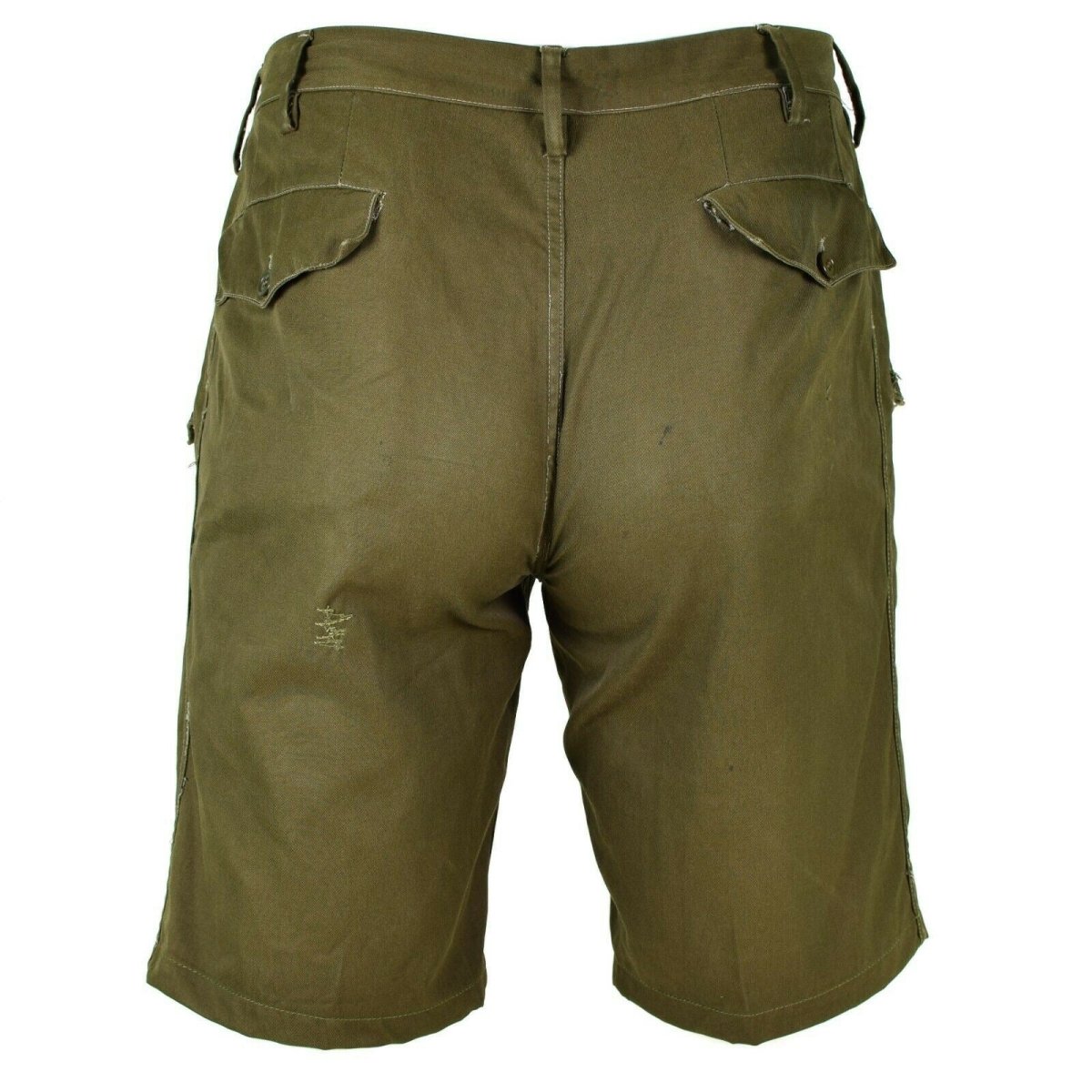 Véritable short de l'armée italienne Kaki Chino Bermuda de campagne militaire vintage BDU