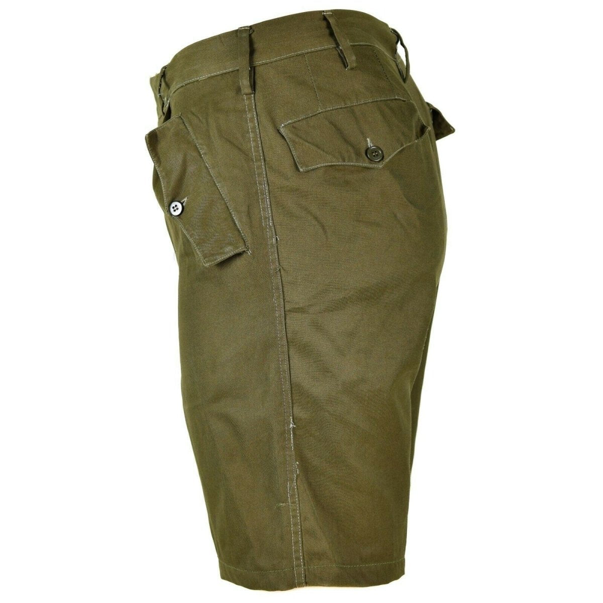Véritable short de l'armée italienne Kaki Chino Bermuda de campagne militaire vintage BDU