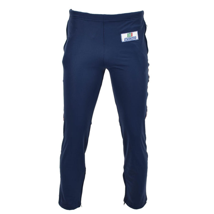 Véritable pantalon de sport militaire italien Esercito Logo Zip Poignets aux chevilles Bleu - GoMilitar