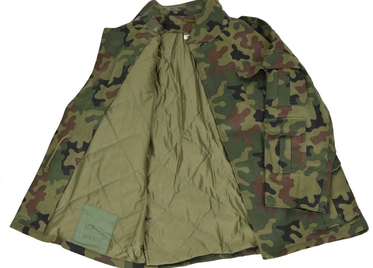 Véritable veste militaire de combat parka de l'armée polonaise camouflage panthère BDU surplus NEUF