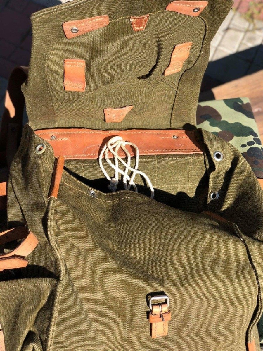 Véritable sac à dos de l'armée roumaine, surplus militaire, bandoulière en toile OD