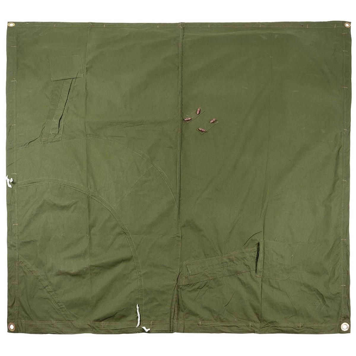 Véritable tente imperméable de l'armée roumaine Olive Poncho 180x180cm