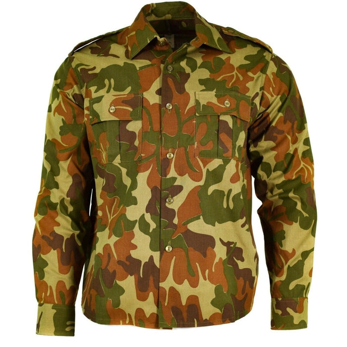 Véritable chemise de l'armée roumaine feuille camo M90 Roumanie problème militaire combat NOUVEAU - GoMilitar