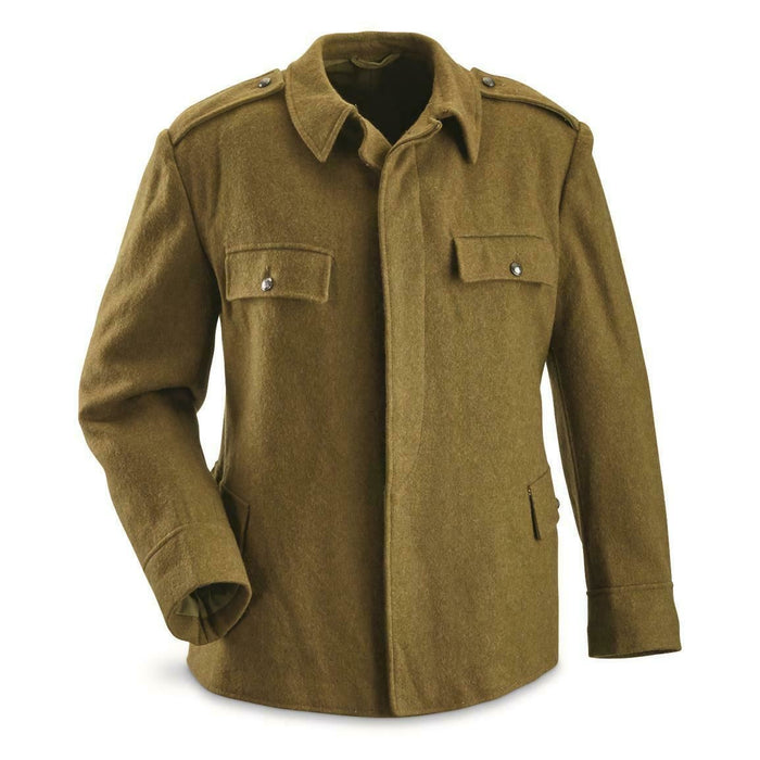 Véritable veste en laine de l'armée roumaine combat Kaki OD - GoMilitar