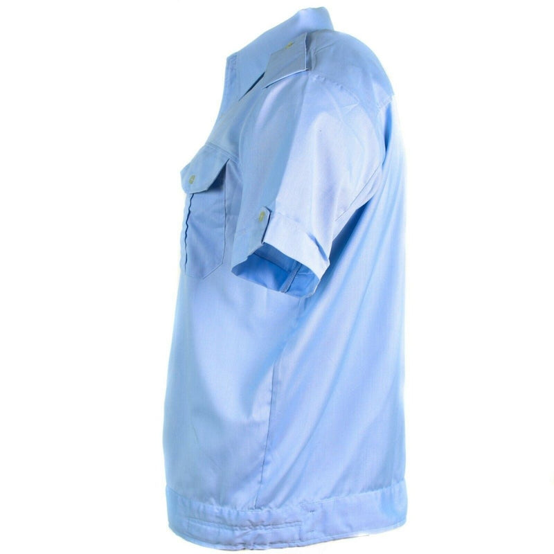 Genuine Slovakian army shirt military BDU blue short sleeves NEW - GoMilitar