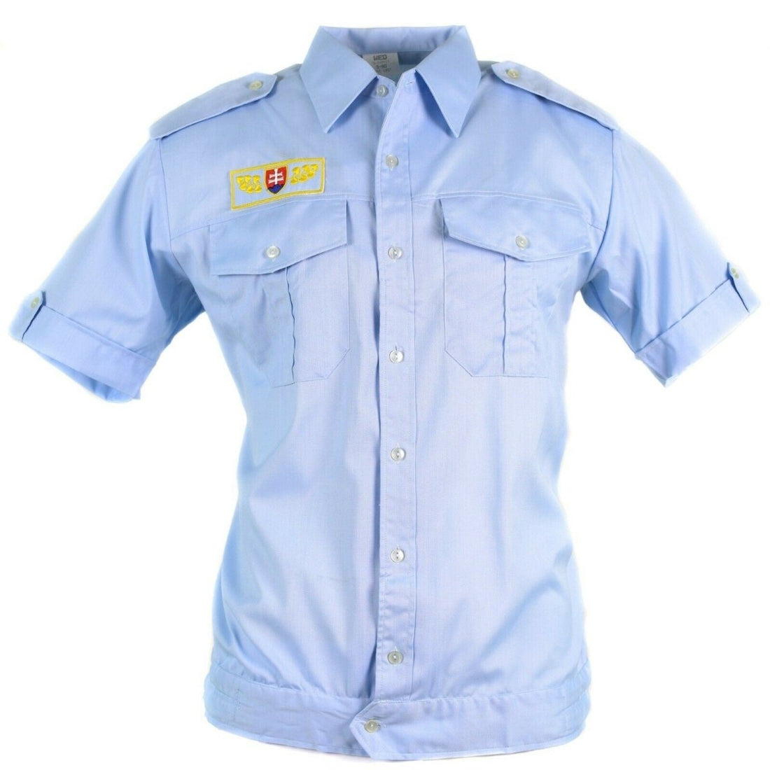 Véritable chemise militaire slovaque BDU bleu manches courtes NEUF