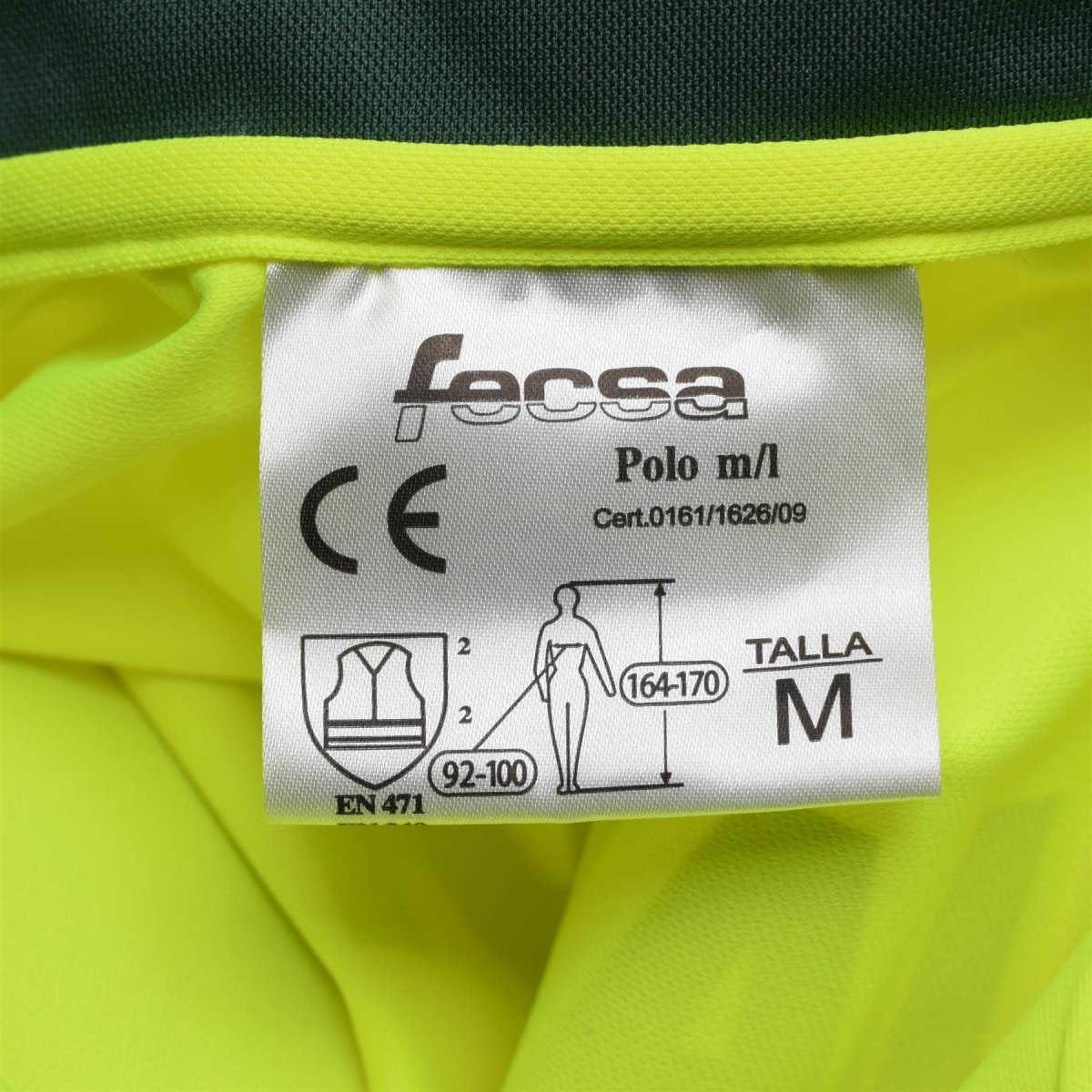Polo espagnol authentique à manches longues avec veste réfléchissante jaune de la garde civile NEUF