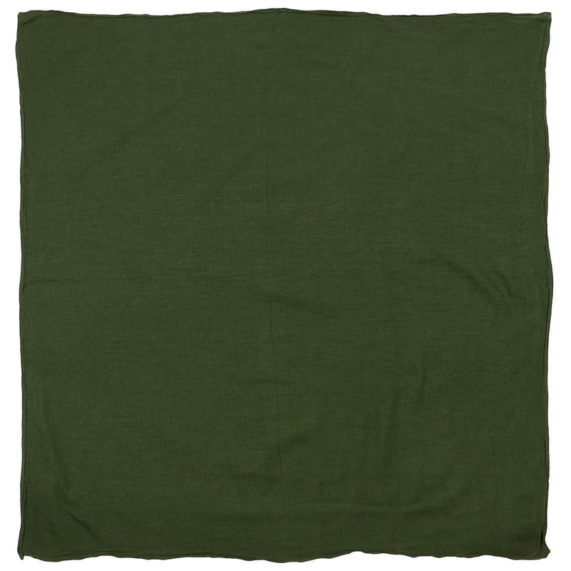 Green fabric square with a plain background
