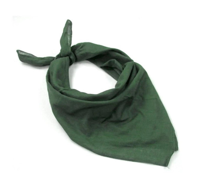 Bandana vert sur fond blanc