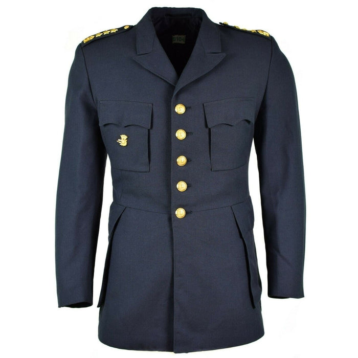 Véritable uniforme de parade bleu d'infanterie de l'armée suédoise, veste militaire suédoise - GoMilitar