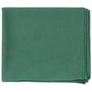 Stack of green napkins on a white background