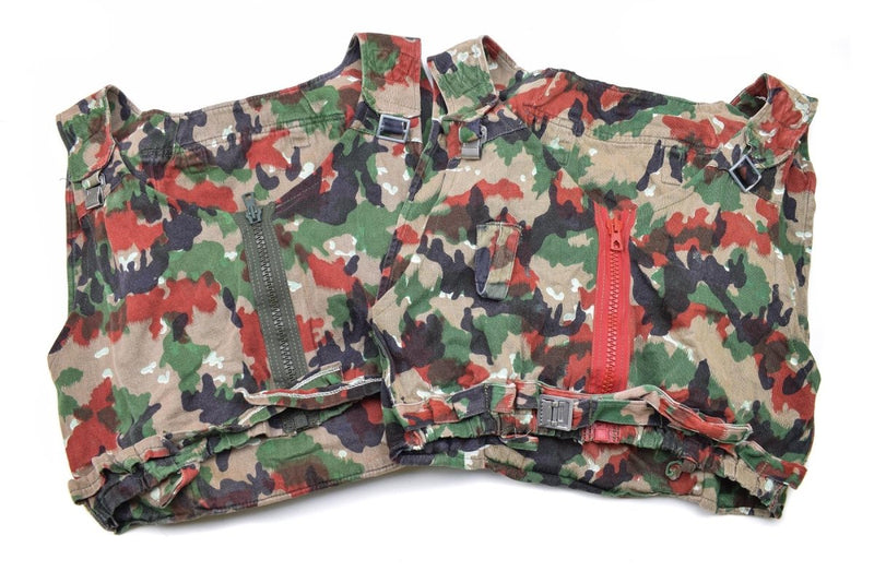 Genuine Swiss Army Combat TAZ 83 vest backpack in alpenflage camo with zippers and adjustable straps.