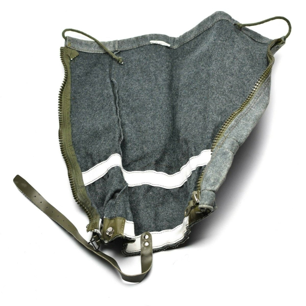 Véritable guêtres de l'armée suisse en laine grise pour randonnée en montagne, surplus militaire
