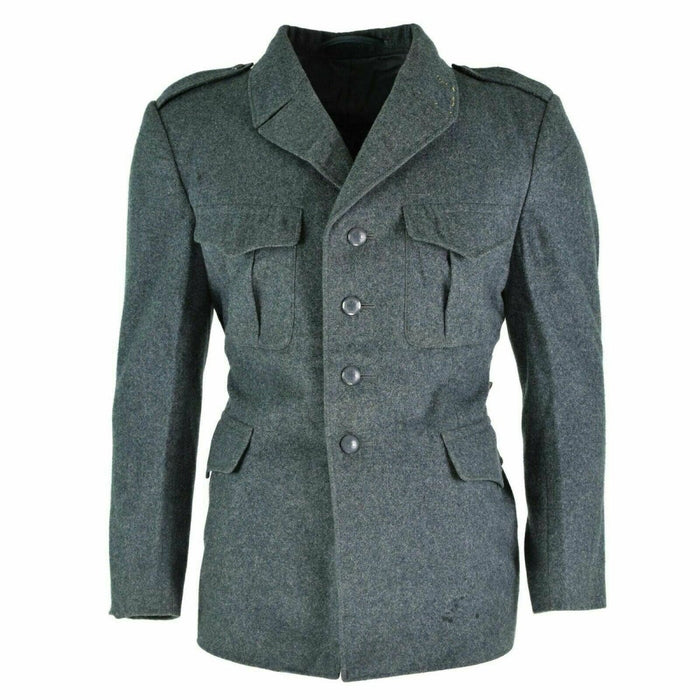 Véritable veste en laine de l'armée suisse, uniforme militaire suisse, gris - GoMilitar