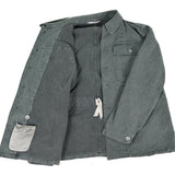 Veste de travail authentique de l'armée suisse veste militaire en jean gris vintage surplus