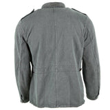 Veste de travail authentique de l'armée suisse veste militaire en jean gris vintage surplus