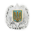 Insigne de chapeau authentique des forces de police ukrainiennes Insigne de casquette d'officier de police ukrainien