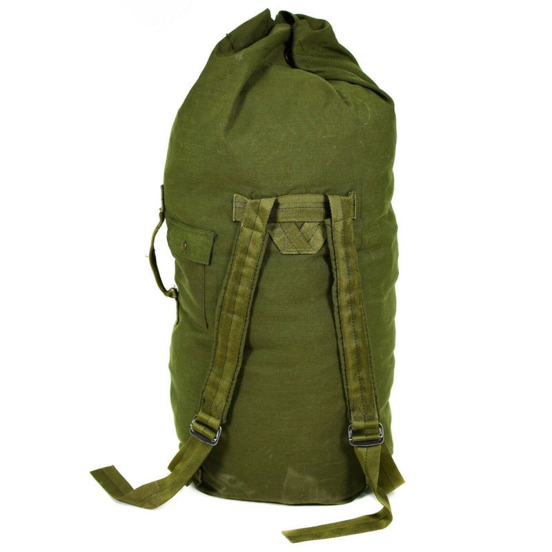 Genuine US Army Duffel Bag Large Military Olive Green Sack Canvas sea sack pack - GoMilitar