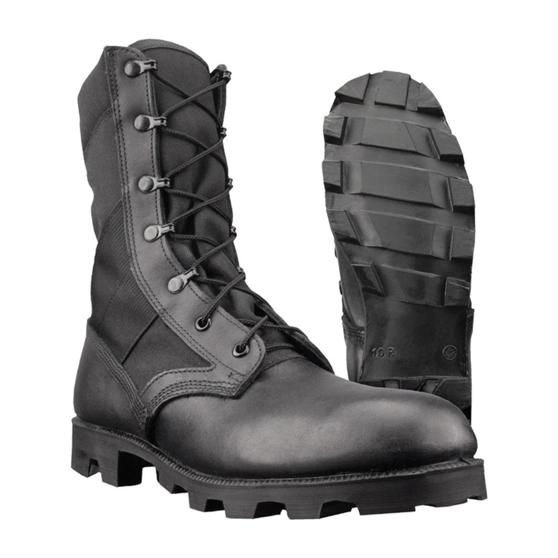 Véritables bottes de combat militaires PANAMA en cuir noir de l'armée américaine Jungle NEUF
