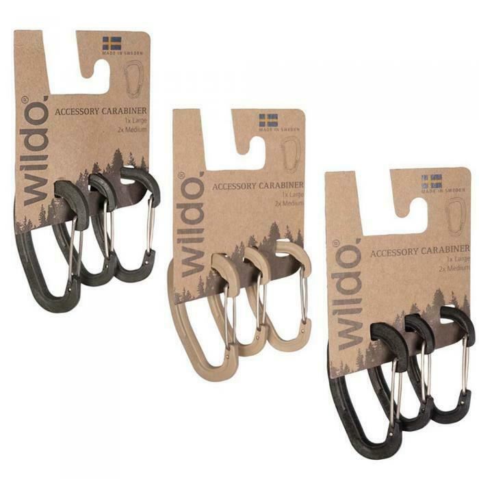 Genuine Wildo Accessory Carabiner Set OD 3pcs Lightweight sturdy clips - GoMilitar