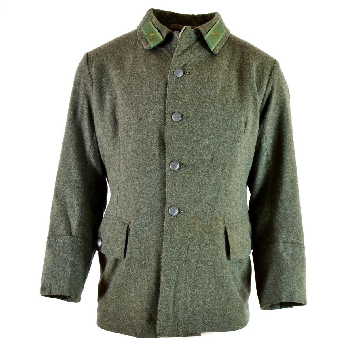 Véritable veste d'uniforme en laine de l'armée suédoise vintage de la Seconde Guerre mondiale M39 gris militaire des années 1940