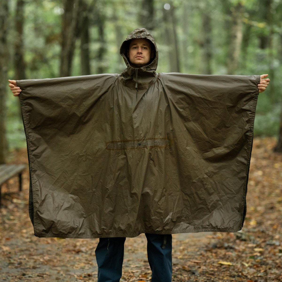 Poncho avec capuche armée allemande temps humide poncho de pluie
