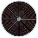 Open tin of German Energy Dark Chocolate SCHO-KA-KOLA with eight triangular caffeine-infused pieces arranged in a circle