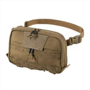 Compact Helikon-Tex Chest Pack Numbat Small in tan 500D Cordura with MOLLE straps and adjustable waist belt