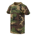 Helikon-Tex T-shirt classique à manches courtes, coupe décontractée, en coton, camouflage des bois