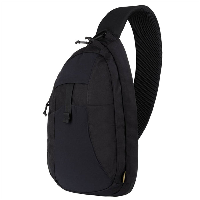 Sac à dos Helikon-Tex EDC Sling 6,5 L en nylon Cordura noir avec sangle rembourrée et multiples compartiments zippés