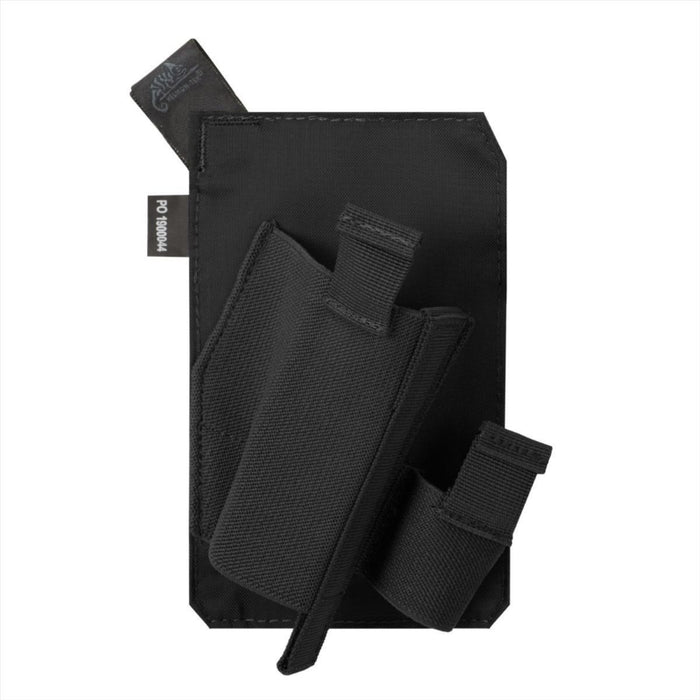Étui pour pistolet à insert Helikon-Tex noir à profil bas en Cordura avec sangles velcro pour pochettes Bandicoot et EDC