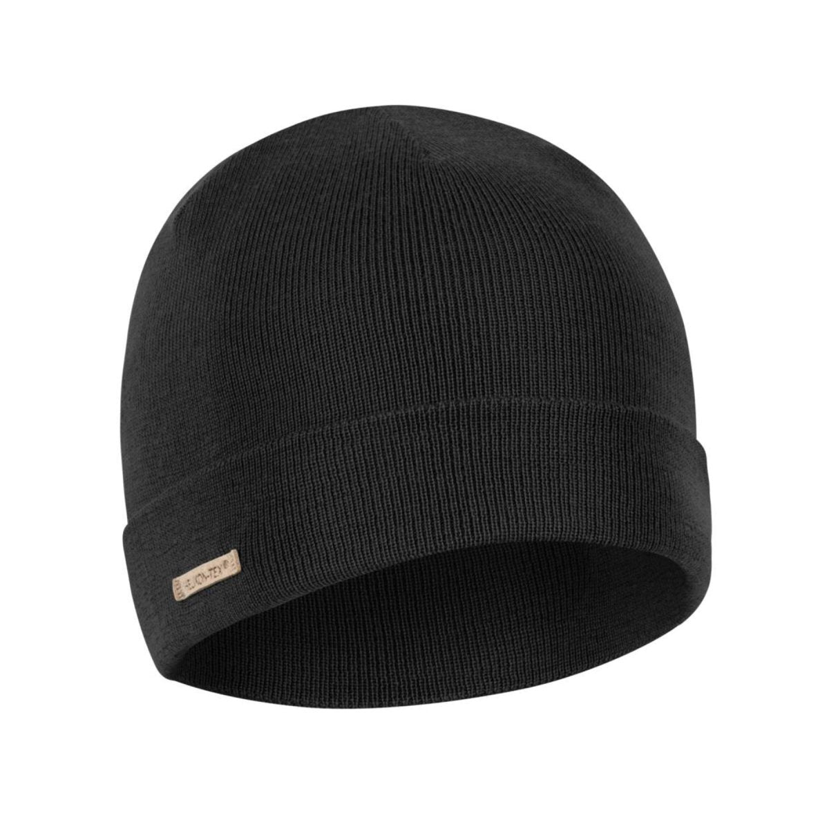 Helikon-Tex Bonnet d'hiver respirant double couche en tricot mérinos Noir
