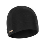 Helikon-Tex Bonnet d'hiver respirant double couche en tricot mérinos Noir
