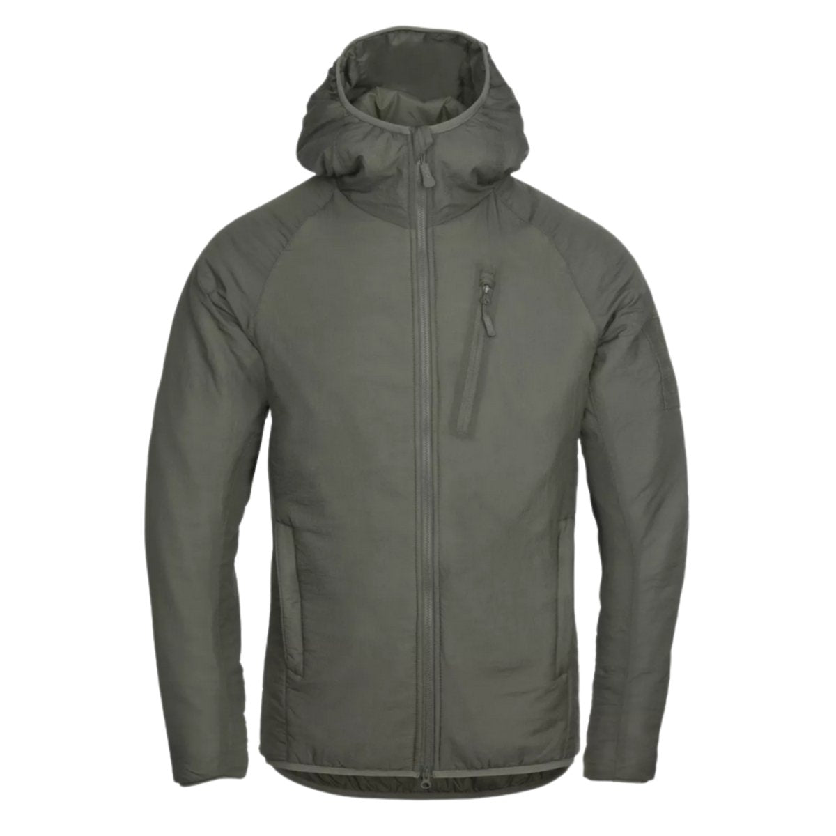 Helikon-Tex Wolfhound Veste à capuche en nylon coupe-vent isolée Woodland Camo